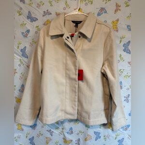 Banana Republic Women’s Cropped Jacket | Cream | Size Medium | NWT